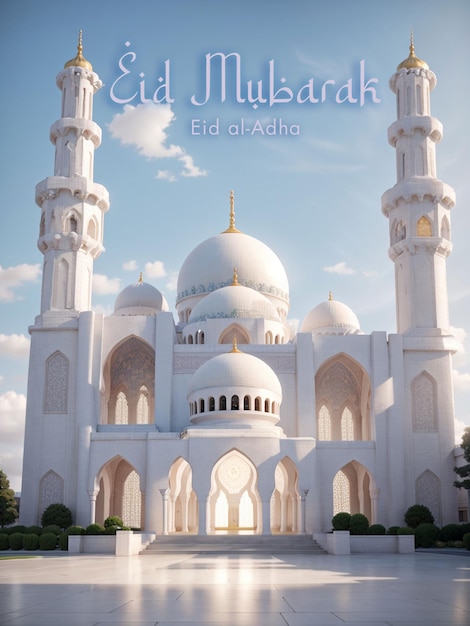 Eid al adha mubarak greeting card