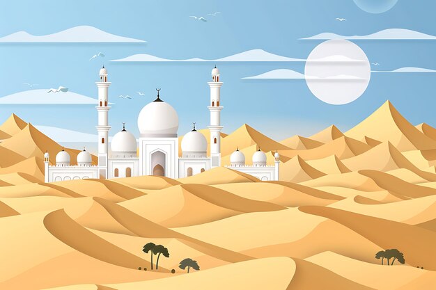 Photo eid al adha mubarak islamic festival background design