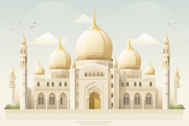 Eid al adha mubarak islamic muslim holy religion pray design