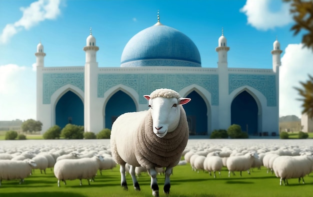 Eid al adha mubarak islamitisch festival Generatieve AI Illustratie