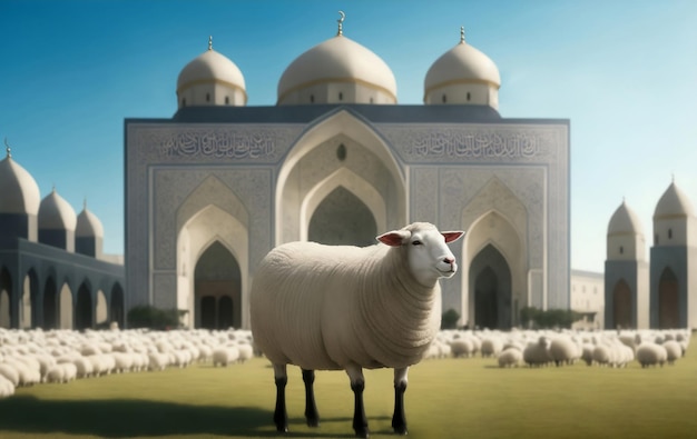 Eid al adha mubarak islamitisch festival Generatieve AI Illustratie