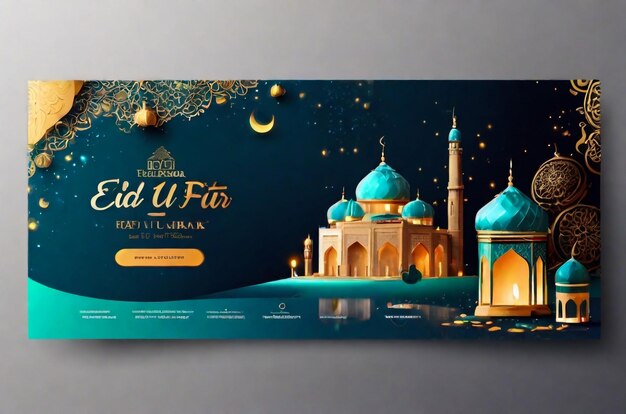 Foto eid al adha mubarak islamitisch festival sociale media banner sjabloon