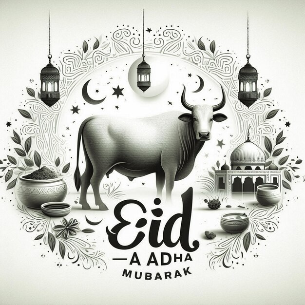 Eid Al Adha Mubarak religieus moslimfeest