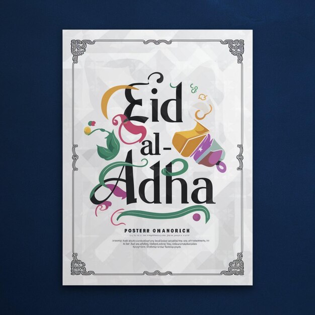 Foto modello di progettazione del poster di eid al adha