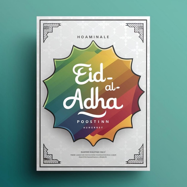 Photo eid al adha poster design template