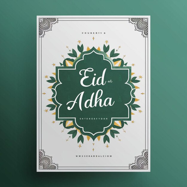 Photo eid al adha poster design template