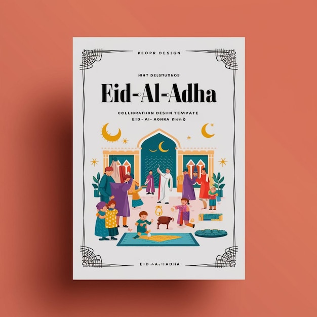 Photo eid al adha poster design template