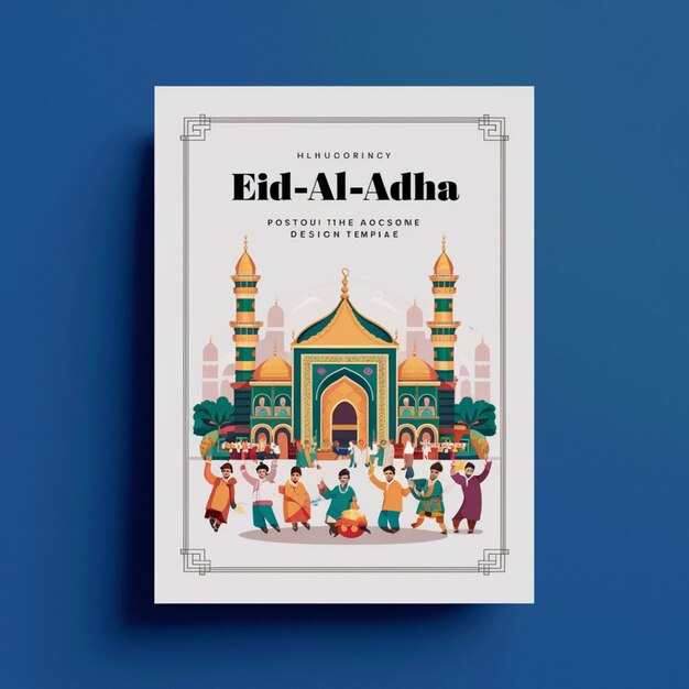 사진 eid al adha 포스터 디자인 템플릿