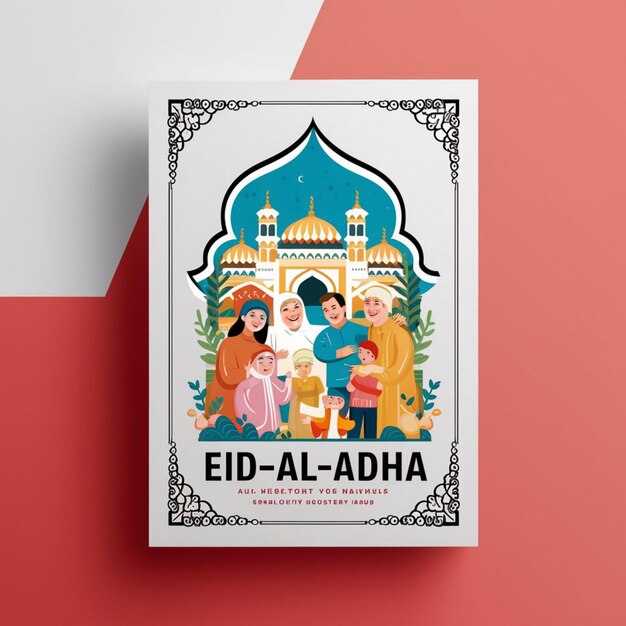 Photo eid al adha poster design template