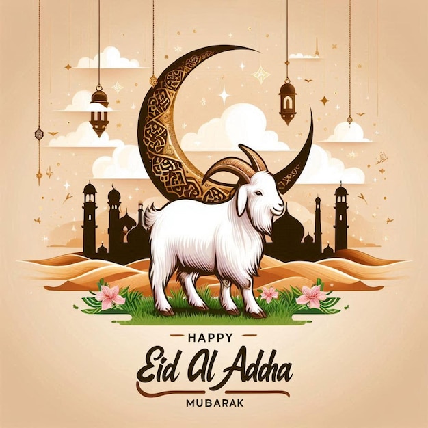 Foto progettazione del poster dell'eid al adha