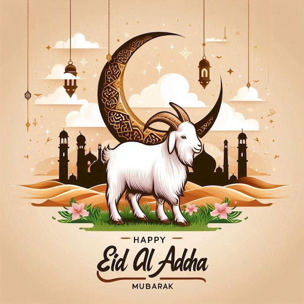 Photo eid al adha poster design