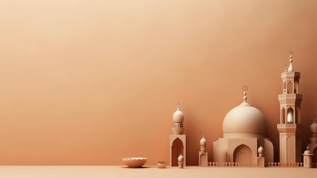 Eid al Adha Vakantie Achtergrond Illustratie AI GenerativexA