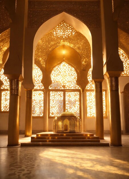 Eid al-Fitr design goud moskee arabisk 8k lichten daglicht 32 edgar degas1 beige1 karton5 de