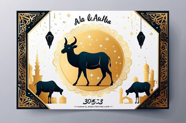 Foto design della carta del festival di eid aladha 2025