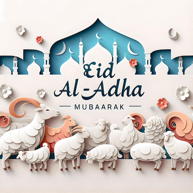 Eid alAdha banner op sociale media