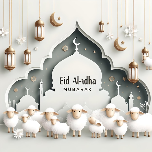 Eid alAdha banner op sociale media