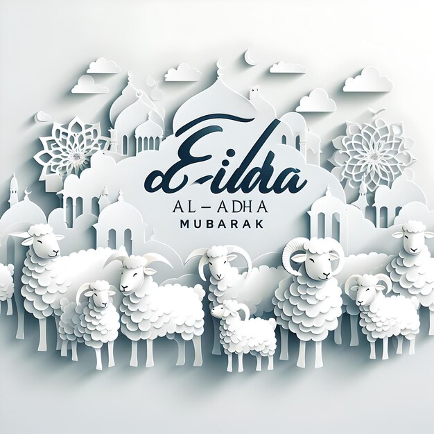 Eid alAdha banner op sociale media