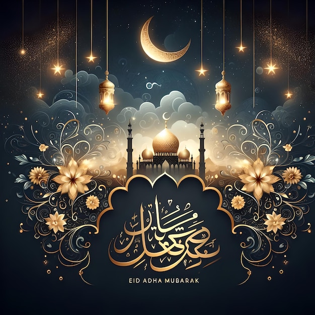 Eid alAdha banner op sociale media