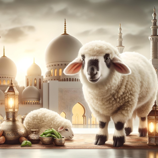 Eid alAdha banner op sociale media