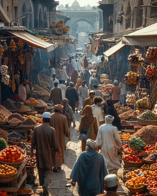 Foto eid aladha un vivace mercato della città