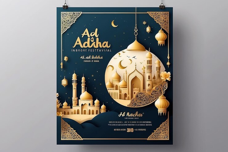 Photo eid aladha mubarak islamic festival instagram and facebook story template