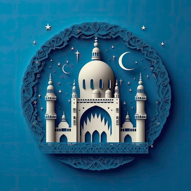 Мусульманский праздник Эйд-Алада красочный фон