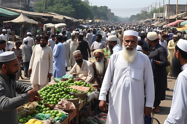 Eid market bustle islamic images