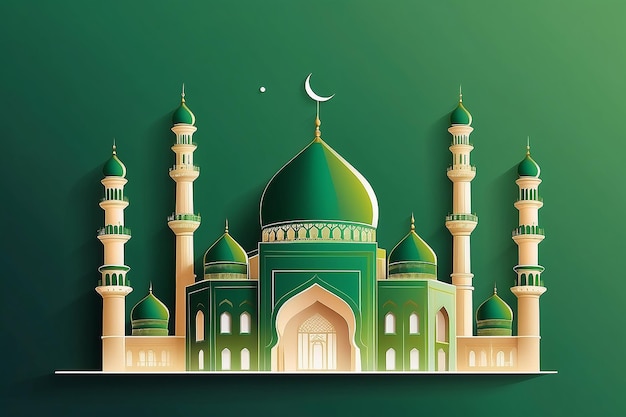 Photo eid milad un nabi at masjid e nabvi vector design