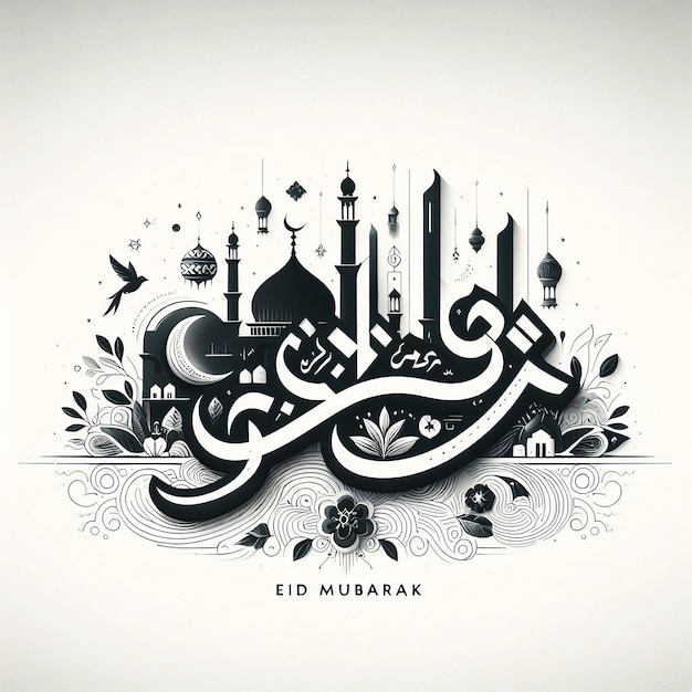 EID MUBARAK Arabic style font