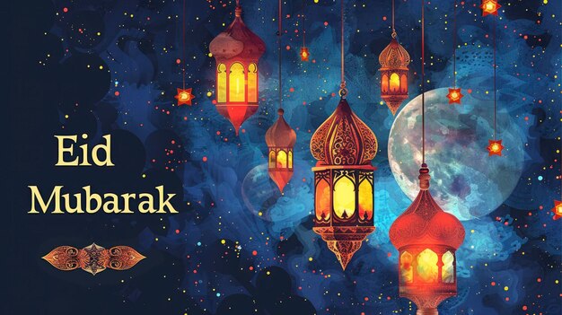 Eid Mubarak banner concept