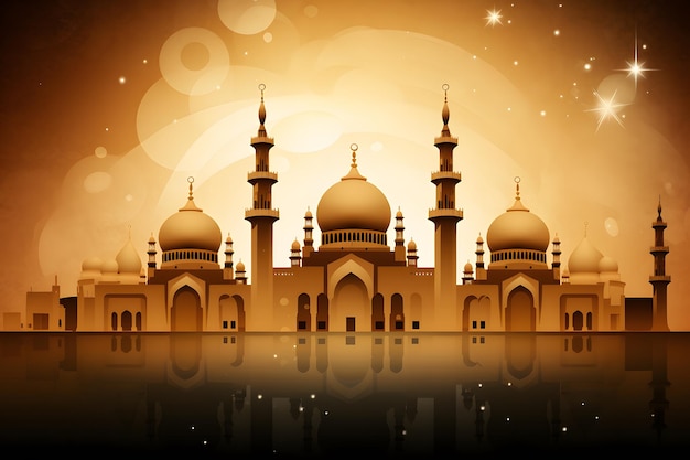 Eid mubarak beautiful card holiday background