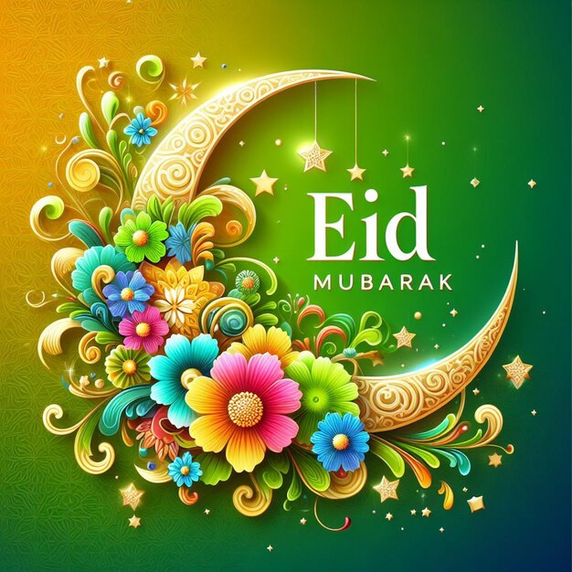 Foto disegno di eid mubarak