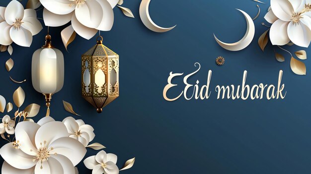 Eid mubarak eid al fitr greetings card background