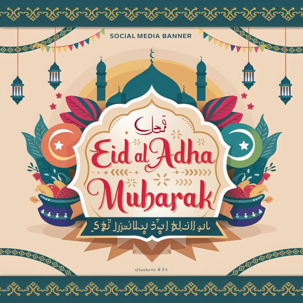 Eid Mubarak Eid ulFitr Eid ulAdha 宗教的な祝日 クリエイティブなアイデアとコンセプトデザイン