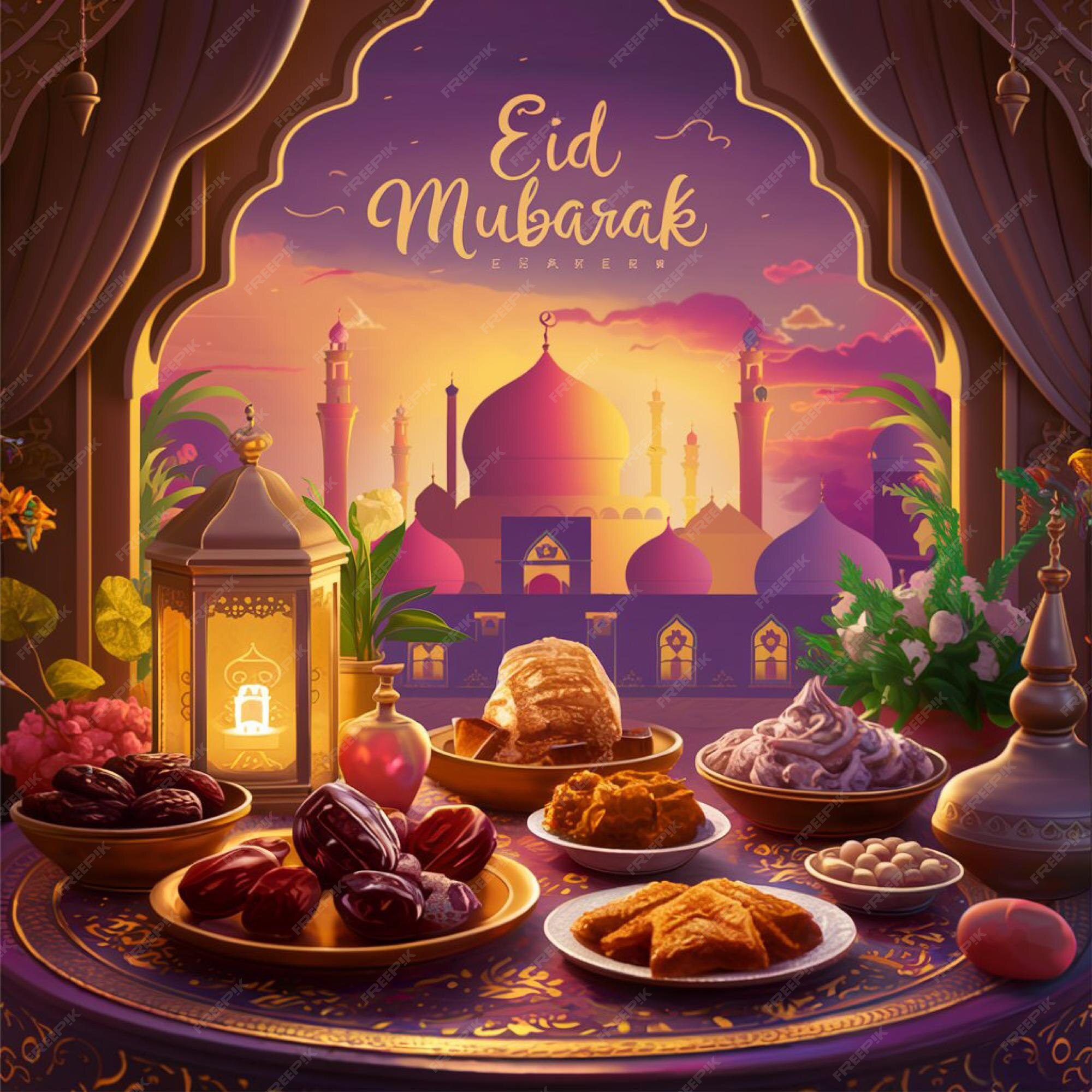 Premium Photo | Eid Mubarak Embracing Joy Unity and Blessings 