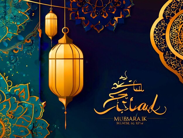 Eid mubarak festival celebration background design ai image