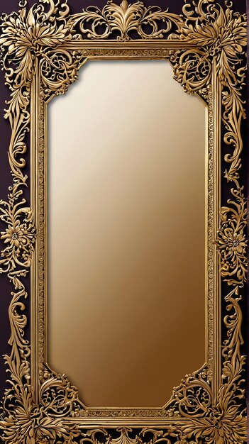 Eid Mubarak a gold framed mirror on a black wall