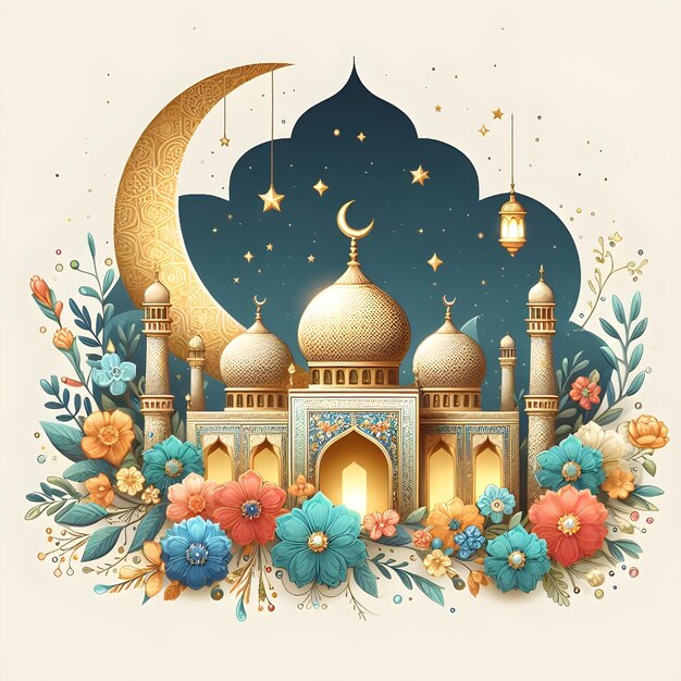 Eid Mubarak Greeting Card Ontwerp