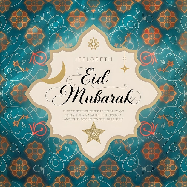 Foto eid mubarak greeting card voorraad vector