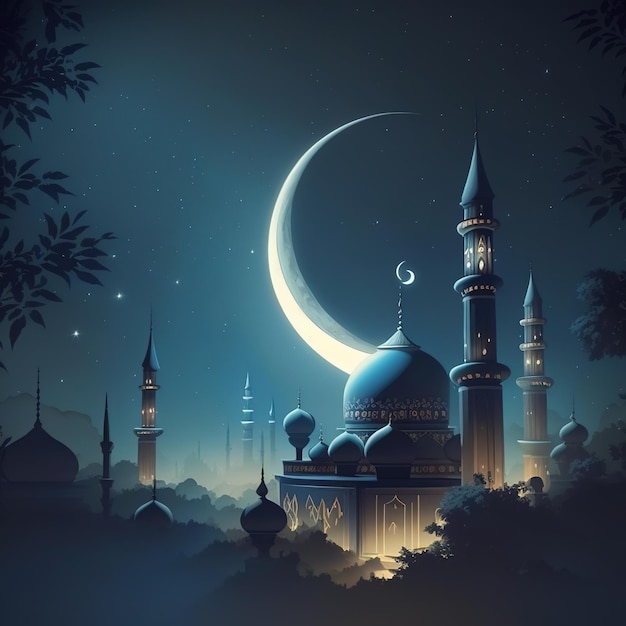 Eid mubarak Happy Mawlid al Nabi Islamitische display podium Ramadan lantaarn met islamitische rozenkrans kraal
