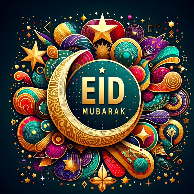 Photo eid mubarak illustration