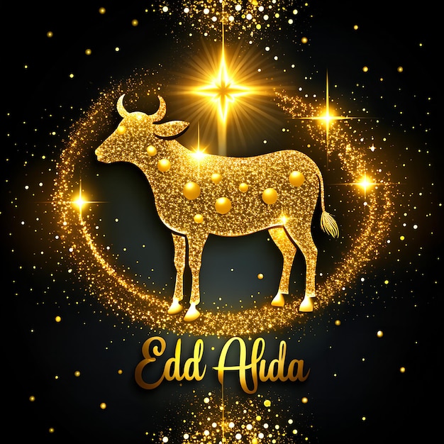 Foto eid mubarak modello di sfondo islamico 3d