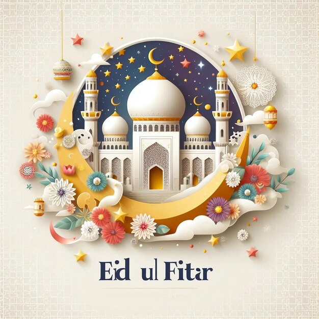 Eid Mubarak Islamic background