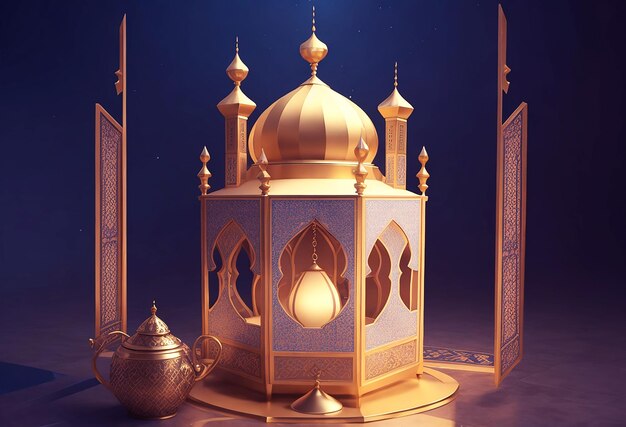 イーダ・ムバラック イスラム教の祝賀カード ポスター バナーデザイン