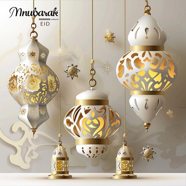 Eid mubarak kaart banner Ramadan poster nieuw modern ontwerp Eid Mubarak groeten kaart