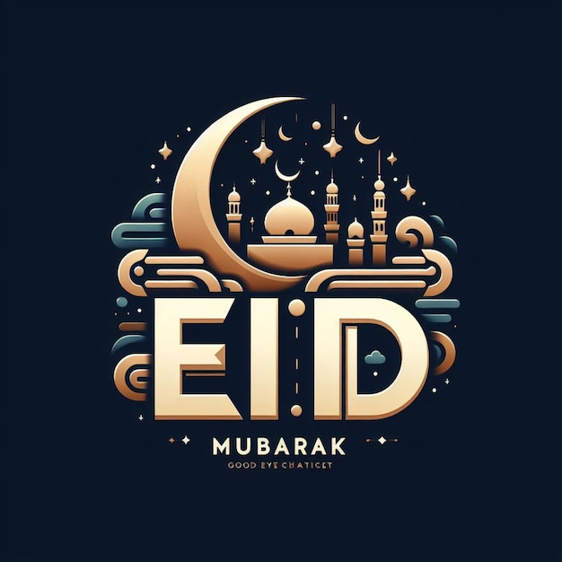 Eid Mubarak ポスター バナー フライヤーとEid Mubarakバックグラウンド