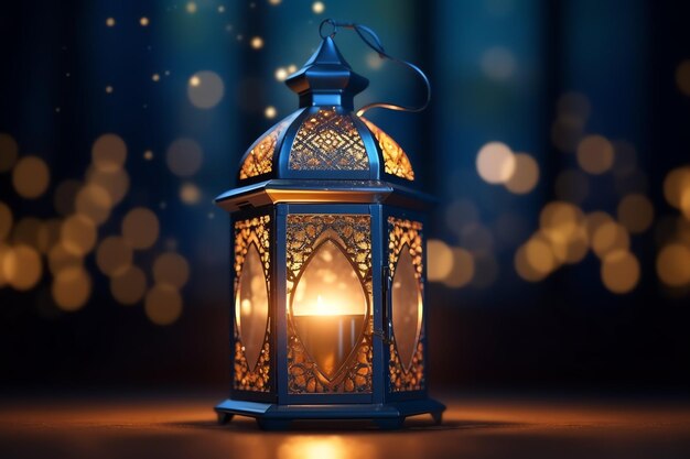 Photo eid mubarak and ramadan kareem greetings with islamic lantern and mosque eid al fitr background