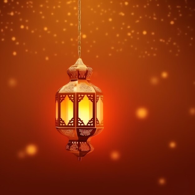 Eid mubarak and ramadan kareem greetings with islamic lantern and mosque eid al fitr background