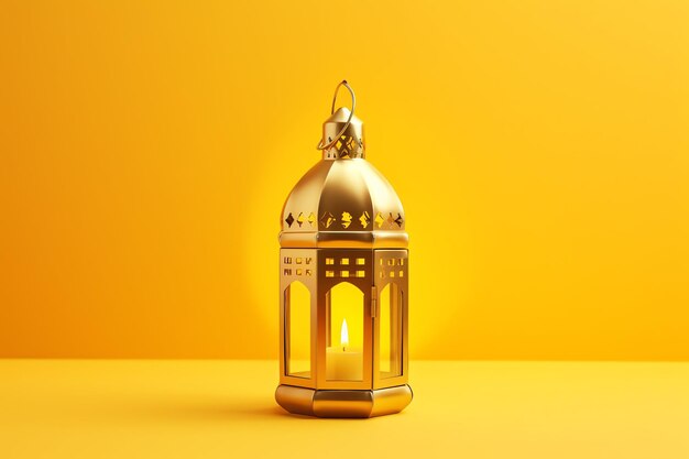 Eid mubarak and ramadan kareem greetings with islamic lantern and mosque eid al fitr background