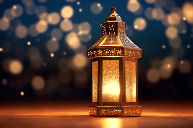 Photo eid mubarak and ramadan kareem greetings with islamic lantern and mosque eid al fitr background